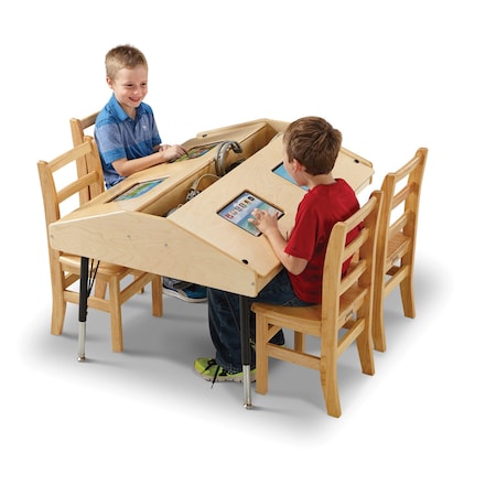 Jonti-Craft Quad Tablet Table, Stationary 3397JCE